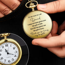 Load image into Gallery viewer, Personalized Custom Pocket Watch Gift for Son-in-Law