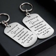 Load image into Gallery viewer, Personalized Stainless Steel Keychain Custom Engraved Gift for Son-in-Law