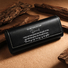 Load image into Gallery viewer, Personalized Leather Eyeglass Case Custom Name Gift for Son-in-Law