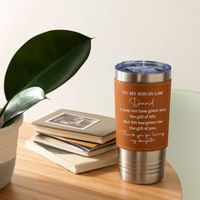 Load image into Gallery viewer, Personalized Leather Tumbler Custom Gift for Son-In-Law