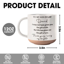 Load image into Gallery viewer, Personalized Pottery Mug for Son-in-Law with Heartfelt Message