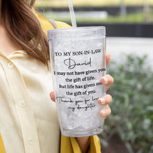 Load image into Gallery viewer, Personalized Tumbler Custom Name Gift for Son-In-Law 14oz
