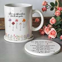 Load image into Gallery viewer, Personalized Ceramic Coaster Custom Name Gift for Son-in-Law