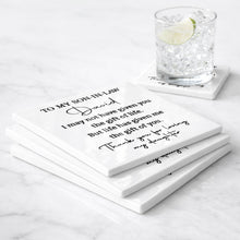 Load image into Gallery viewer, Personalized Ceramic Coaster Custom Gift for Son-In-Law