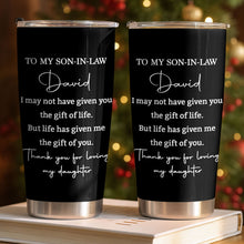 Load image into Gallery viewer, Personalized Stainless Steel Tumbler Custom Drink Gift for Son-in-Law