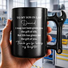 Load image into Gallery viewer, Personalized Wrench Handle Coffee Mug Custom Gift for Son-in-Law