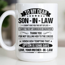Load image into Gallery viewer, Personalized Coffee Mug for Son-in-Law Unique Gift Idea