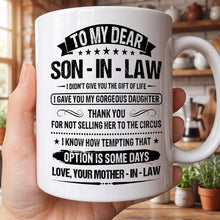 Load image into Gallery viewer, Personalized Coffee Mug for Son-in-Law Unique Gift Idea