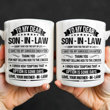 Load image into Gallery viewer, Personalized Coffee Mug for Son-in-Law Unique Gift Idea