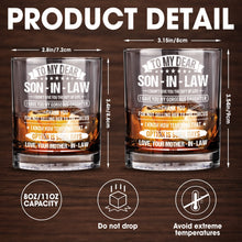 Load image into Gallery viewer, Personalized Custom Whiskey Glass Gift for Son-in-Law - Elegant Design