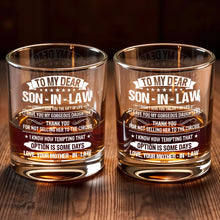 Load image into Gallery viewer, Personalized Custom Whiskey Glass Gift for Son-in-Law - Elegant Design