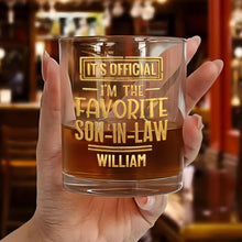 Load image into Gallery viewer, Personalized Whiskey Glass Custom Name Gift for Son-in-Law