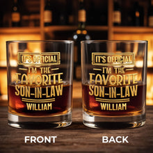 Load image into Gallery viewer, Personalized Whiskey Glass Custom Name Gift for Son-in-Law