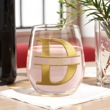 Load image into Gallery viewer, Personalized Stemless Wine Glass Custom Name Gift for Son-in-Law