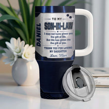 Load image into Gallery viewer, Customized 40oz Tumbler Gift for Son-in-Law with Straw