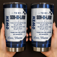 Load image into Gallery viewer, Personalized Custom 20oz Tumbler Gift for Son-in-Law