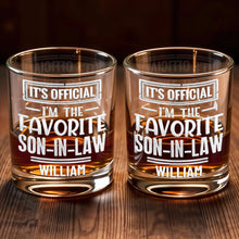 Load image into Gallery viewer, Personalized Custom Whiskey Glass Gift for Son-In-Law Birthday