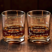 Load image into Gallery viewer, Personalized Custom Whiskey Glass Gift for Son-in-Law