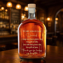 Load image into Gallery viewer, Personalized Whiskey Bottle Custom Gift for Son-in-Law