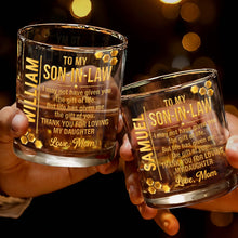 Load image into Gallery viewer, Personalized Custom Whiskey Glass Gift for Son-in-Law - 8oz/11oz