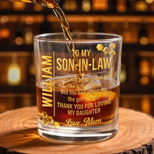 Load image into Gallery viewer, Personalized Custom Whiskey Glass Gift for Son-in-Law - 8oz/11oz