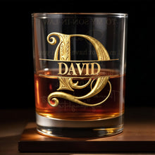Load image into Gallery viewer, Personalized Custom Whiskey Glass Monogram Gift for Son-in-Law