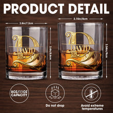 Load image into Gallery viewer, Personalized Custom Whiskey Glass Monogram Gift for Son-in-Law