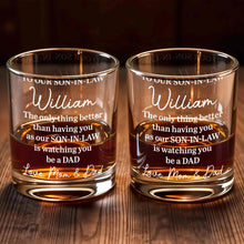 Load image into Gallery viewer, Personalized Engraved Whiskey Glass Gift for Son-in-Law