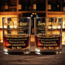 Load image into Gallery viewer, Personalized Custom Whiskey Glass Gift for Son-in-Law