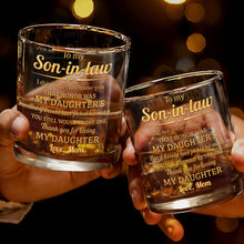 Load image into Gallery viewer, Personalized Custom Whiskey Glass Gift for Son-in-Law