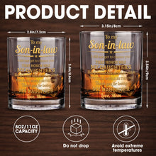Load image into Gallery viewer, Personalized Custom Whiskey Glass Gift for Son-in-Law