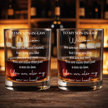Load image into Gallery viewer, Personalized Custom Whiskey Glass Gift for Son-in-Law