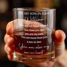 Load image into Gallery viewer, Personalized Custom Whiskey Glass Gift for Son-in-Law
