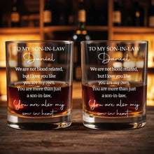 Load image into Gallery viewer, Personalized Custom Whiskey Glass Gift for Son-in-Law