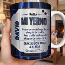 Load image into Gallery viewer, Personalized Metallic Coffee Mug Custom Text Gift for Son-in-Law