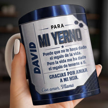Load image into Gallery viewer, Personalized Metallic Coffee Mug Custom Text Gift for Son-in-Law