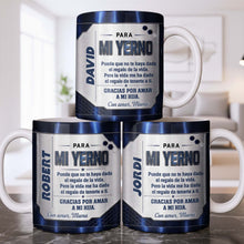Load image into Gallery viewer, Personalized Metallic Coffee Mug Custom Text Gift for Son-in-Law
