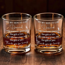 Load image into Gallery viewer, Personalized Whiskey Glass Engraved Gift for Son-in-Law