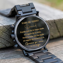 Load image into Gallery viewer, Personalized Engraved Wooden Watch Gift for Son-in-Law