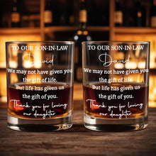 Load image into Gallery viewer, Personalized Whiskey Glass Custom Design Gift for Son-in-Law