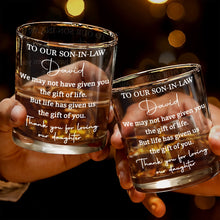 Load image into Gallery viewer, Personalized Whiskey Glass Custom Design Gift for Son-in-Law