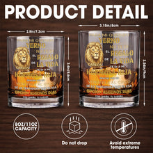 Load image into Gallery viewer, Personalized Custom Whiskey Glass with Lion Art Gift for Son-in-Law