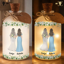 Load image into Gallery viewer, Personalized Frosted Glass Bottle Light Custom Name Gift for Bride