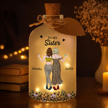 Load image into Gallery viewer, Personalized Short Bottle Light Custom Sister Gift Leopard Print