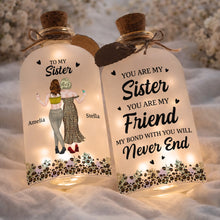 Load image into Gallery viewer, Personalized Short Bottle Light Custom Sister Gift Leopard Print