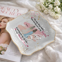 Load image into Gallery viewer, Personalized Lace Jewelry Dish Custom Name Gift for Sister