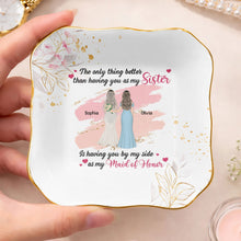 Load image into Gallery viewer, Personalized Lace Jewelry Dish Custom Name Gift for Sister