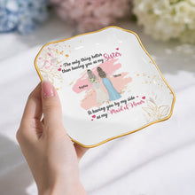 Load image into Gallery viewer, Personalized Lace Jewelry Dish Custom Name Gift for Sister