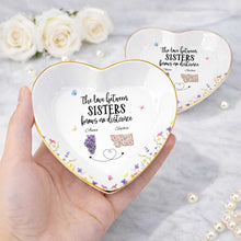 Load image into Gallery viewer, Personalized Heart-Shaped Jewelry Dish Custom Gift for Sister