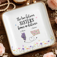 Load image into Gallery viewer, Personalized Floral Jewelry Dish Custom Gift for Sister